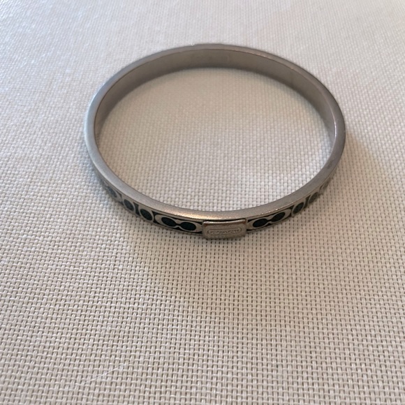Coach Black and Silver Monogram Bangle - Picture 4 of 4